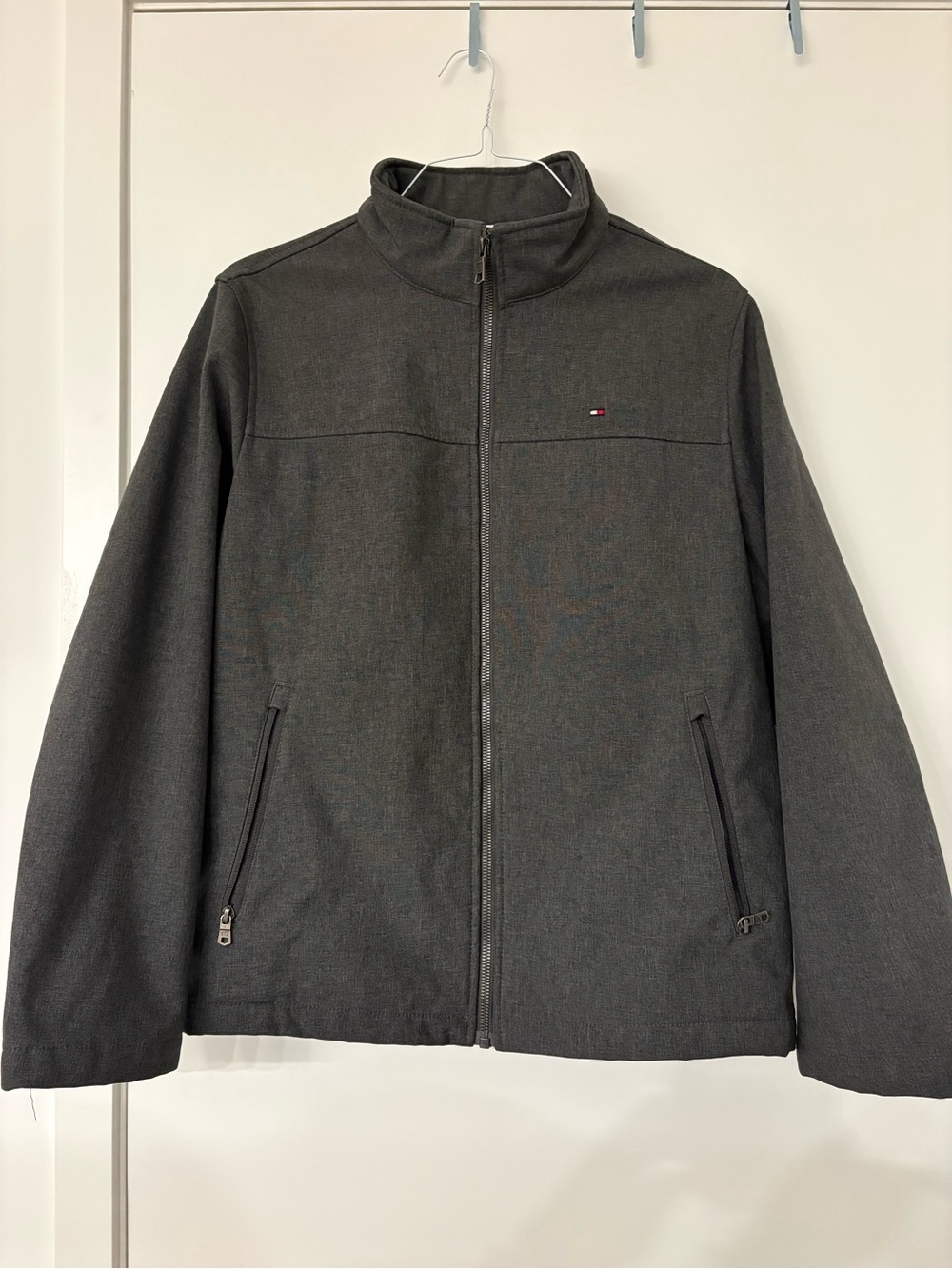 Tommy Hilfiger Men's Charcoal Full-Zip Shirt Jacket